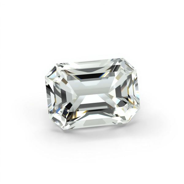 White Topaz 1PC Large 10x12 MM Emerald Faceted White Brilliant Semi Precious Loose Gemstones