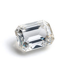 White Topaz 1PC Large 10x14 MM Emerald Faceted White Sparkling Semi Precious Gems