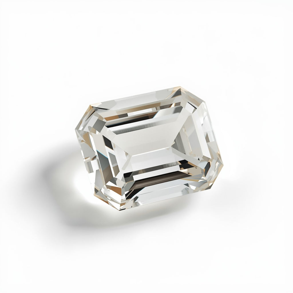 White Topaz 1PC Chunky 12x16 MM Emerald Faceted White Polished Semi Precious Loose Gems