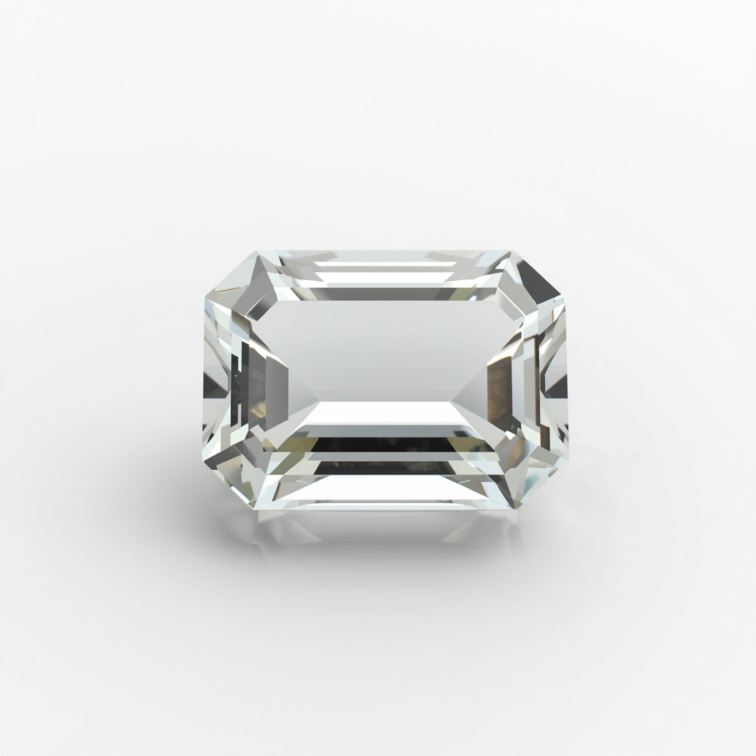 White Topaz 1PC Chunky 13x18 MM Emerald Faceted White Splendid Semi Precious Loose Gemstone