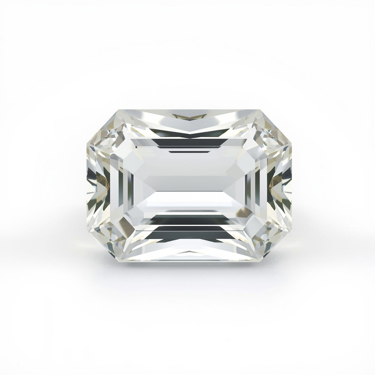 White Topaz 1PC Chunky 15x20 MM Emerald Faceted White Luster Semi Precious Loose Gemstones