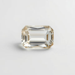 Weißer Topas, 1 Stück, winziger 4 x 6 mm Smaragd, facettiert, weiß, glänzend, halbedel, loser Edelstein