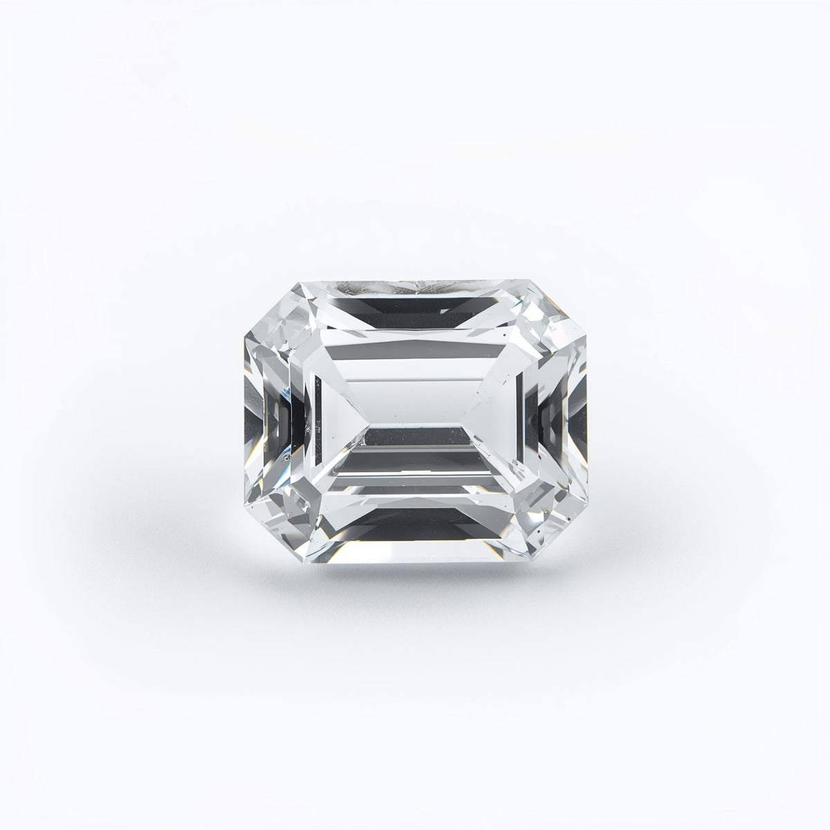 White Topaz 1PC Tiny 5x7 MM Emerald Faceted White Shine Semi Precious Loose Gemstones