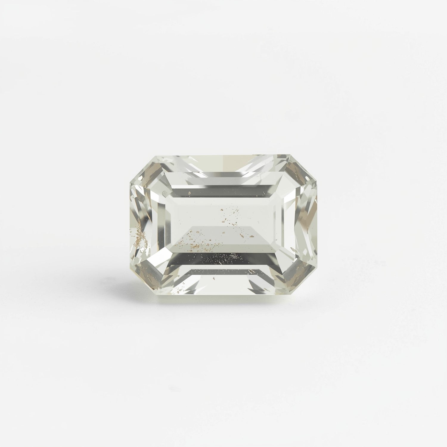 White Topaz 1PC Small 6x8 MM Emerald Faceted White Fine Semi Precious Gems