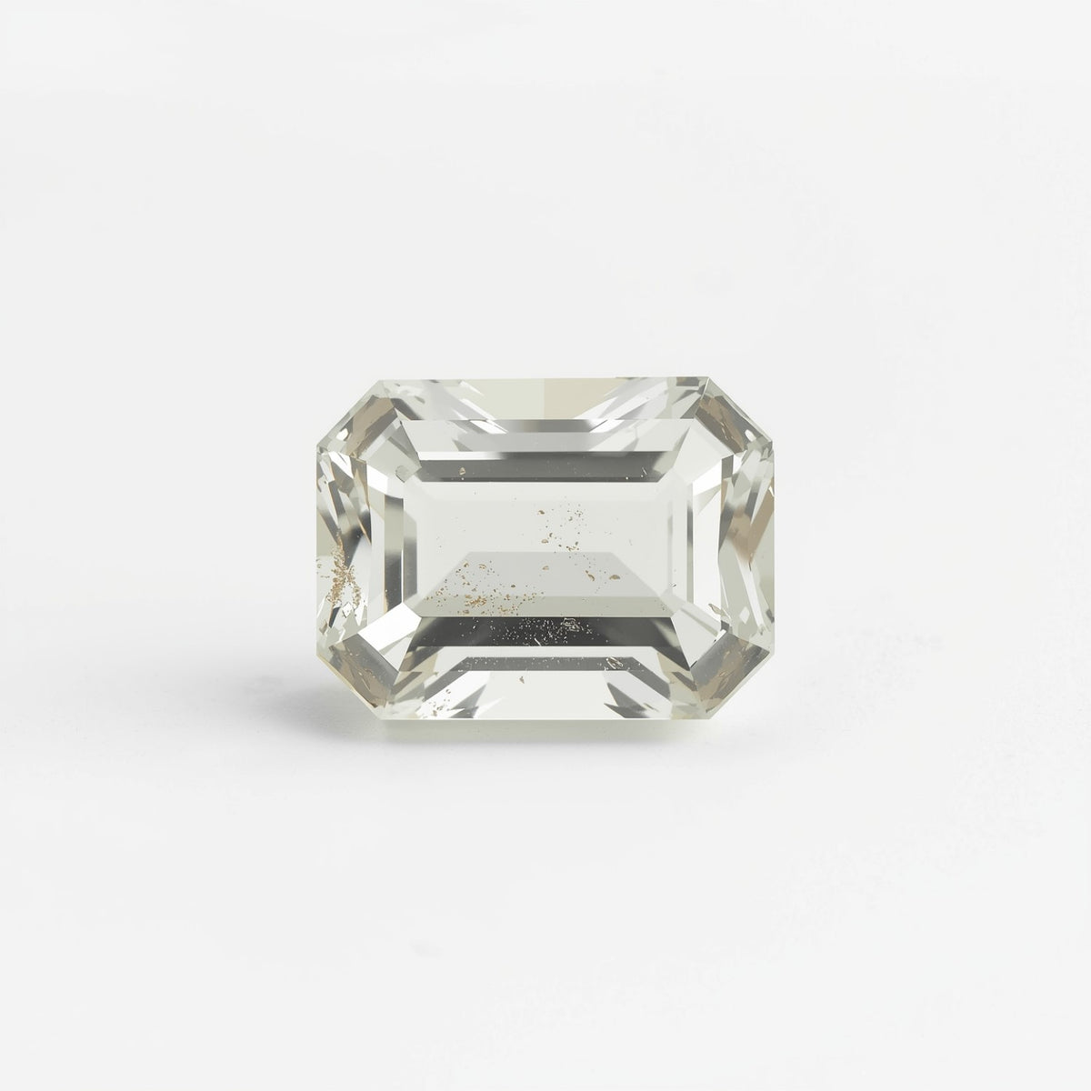 White Topaz 1PC Small 6x8 MM Emerald Faceted White Fine Semi Precious Gems