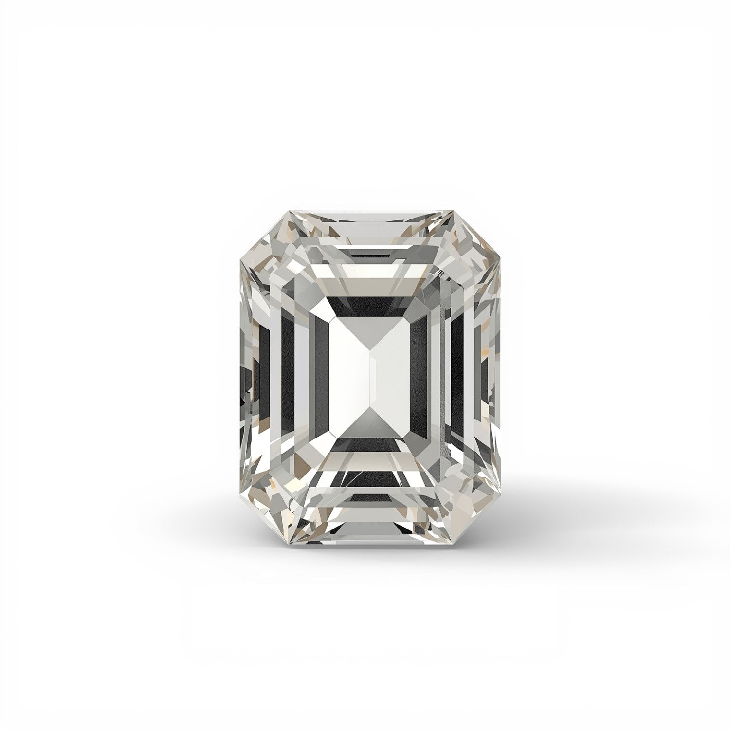 White Topaz 1PC Small 6x8 MM Emerald Faceted White Fine Semi Precious Gems Secundaire afbeelding