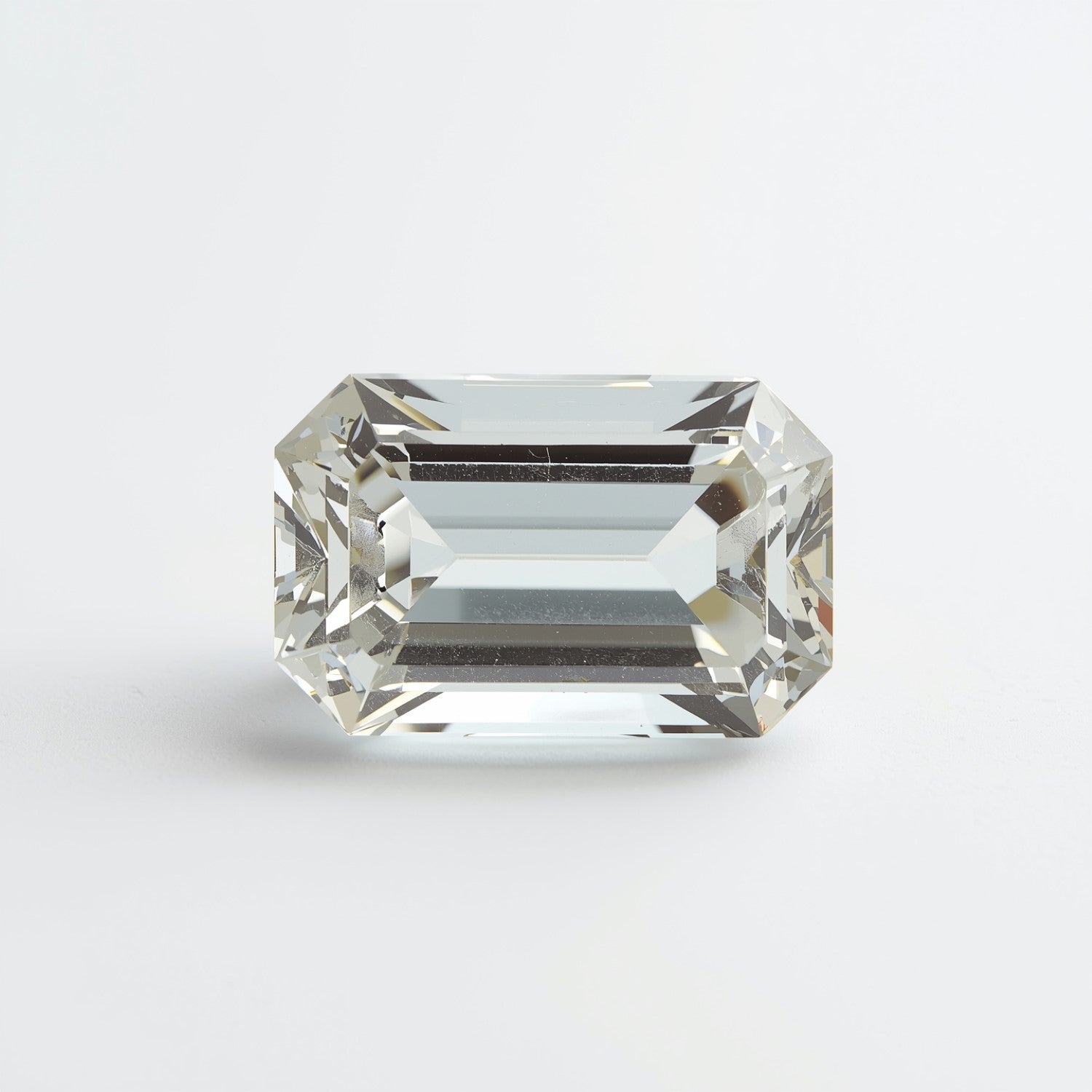 White Topaz 1PC Medium 7x10 MM Emerald Faceted White Genuine Semi Precious Loose Gemstones