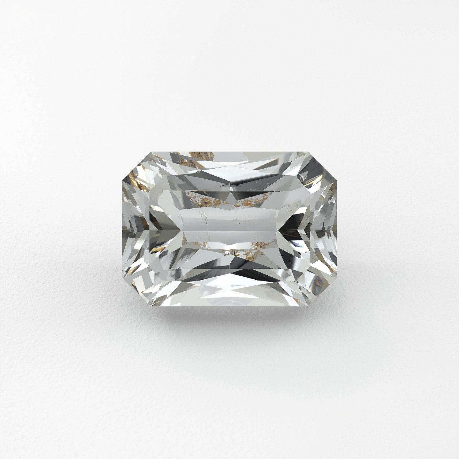 White Topaz 1PC Small 7x9 MM Emerald Faceted White Natural Semi Precious Loose Gemstone