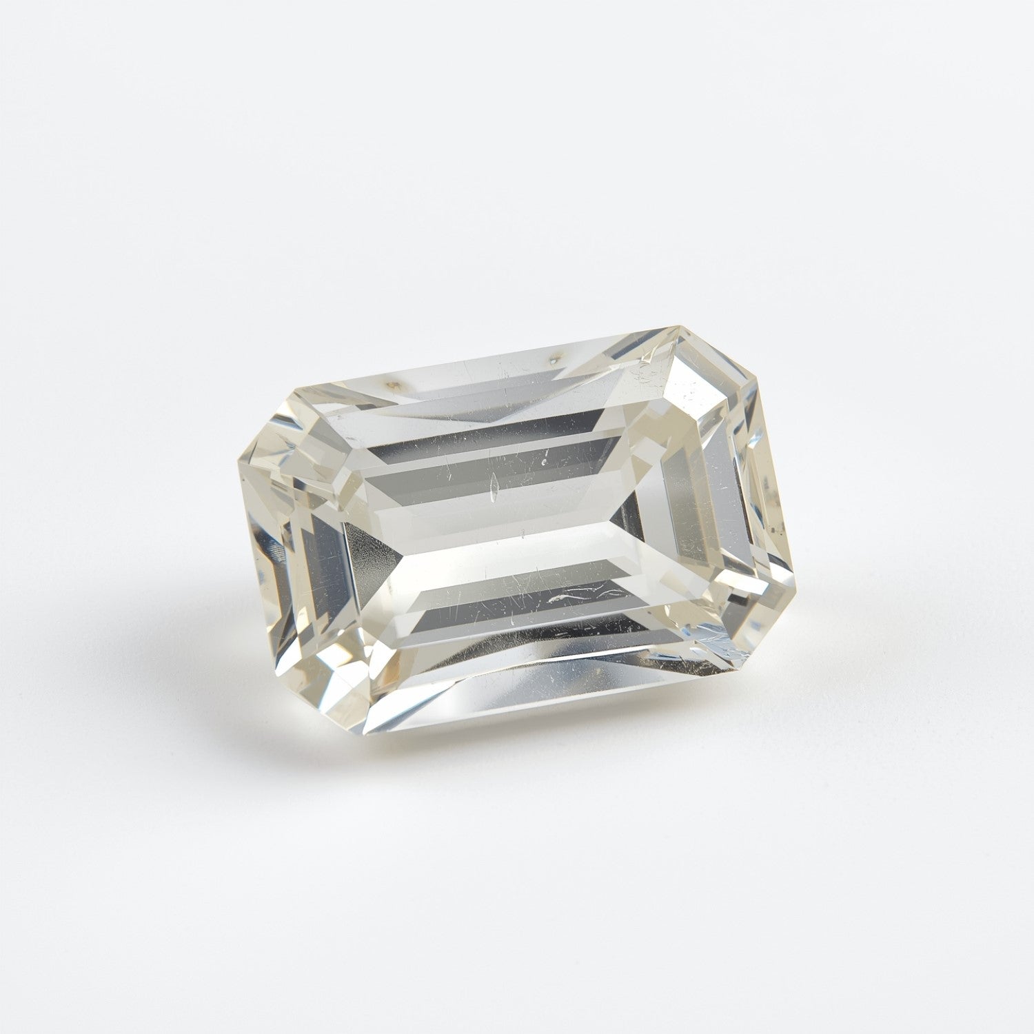 White Topaz 1PC Small 7x9 MM Emerald Faceted White Natural Semi Precious Loose Gemstone