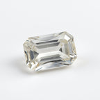 White Topaz 1PC Small 7x9 MM Emerald Faceted White Natural Semi Precious Loose Gemstone