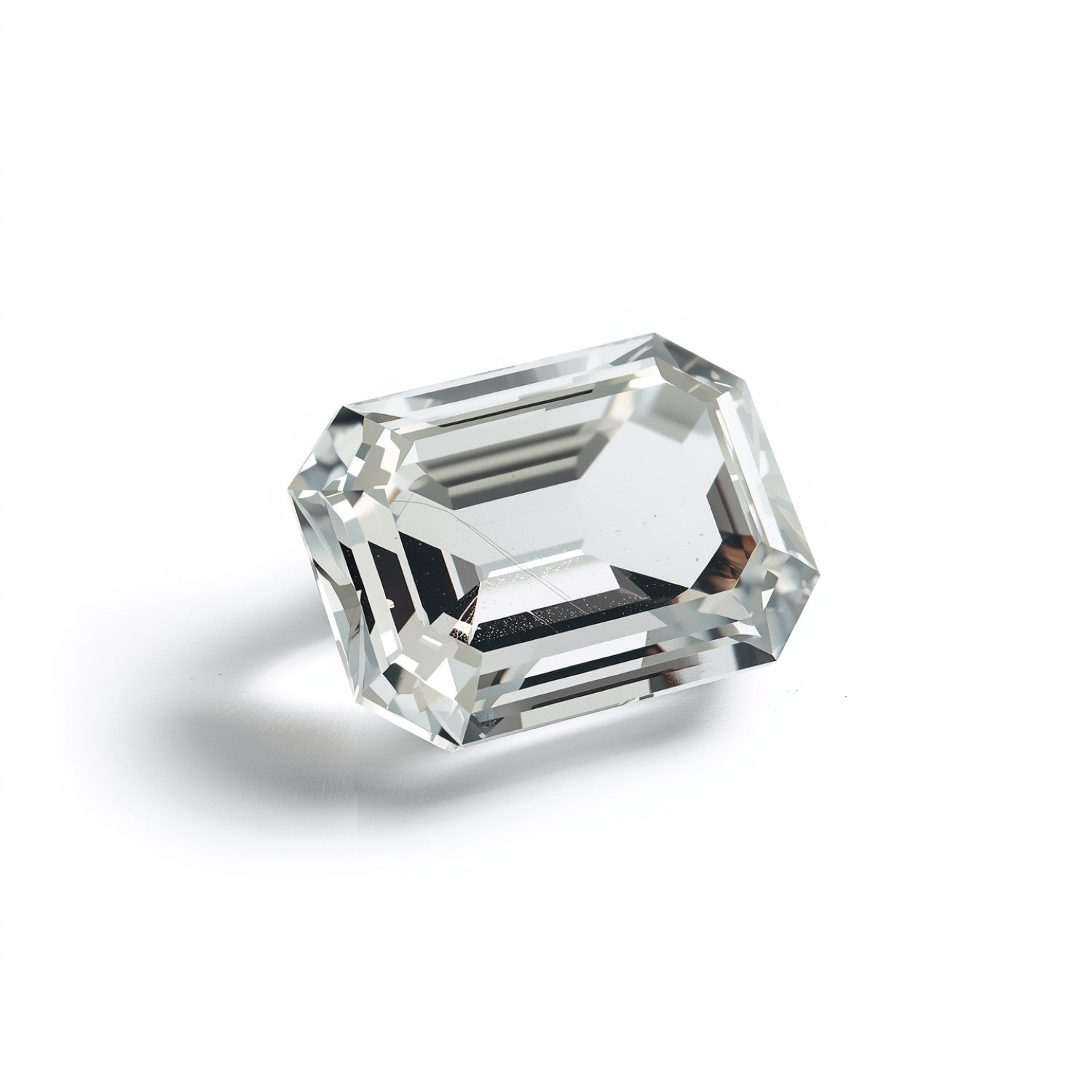 White Topaz 1PC Medium 8x10 MM Emerald Faceted White Superior Semi Precious Gems