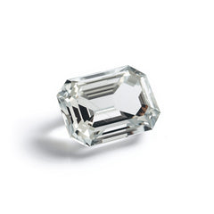 White Topaz 1PC Medium 8x10 MM Emerald Faceted White Superior Semi Precious Gems