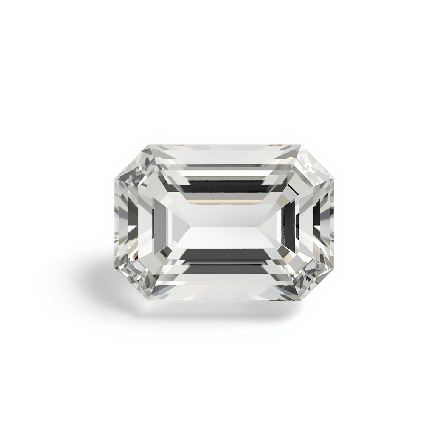 White Topaz 1PC Large 9x11 MM Emerald Faceted White Pure Semi Precious Loose Gems Huvudsaklig produktbild