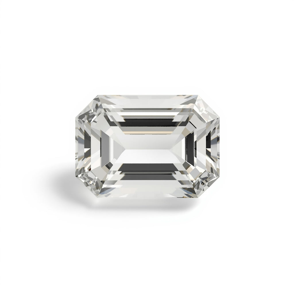 White Topaz 1PC Large 9x11 MM Emerald Faceted White Pure Semi Precious Loose Gems