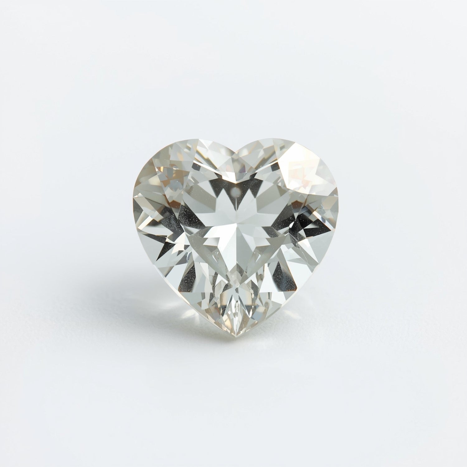 White Topaz 1PC Large 11x11 MM Heart Faceted White Fine Semi Precious Loose Gemstone