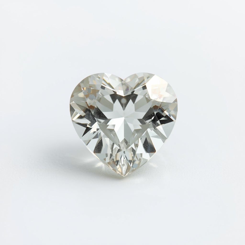 White Topaz 1PC Large 11x11 MM Heart Faceted White Fine Semi Precious Loose Gemstone