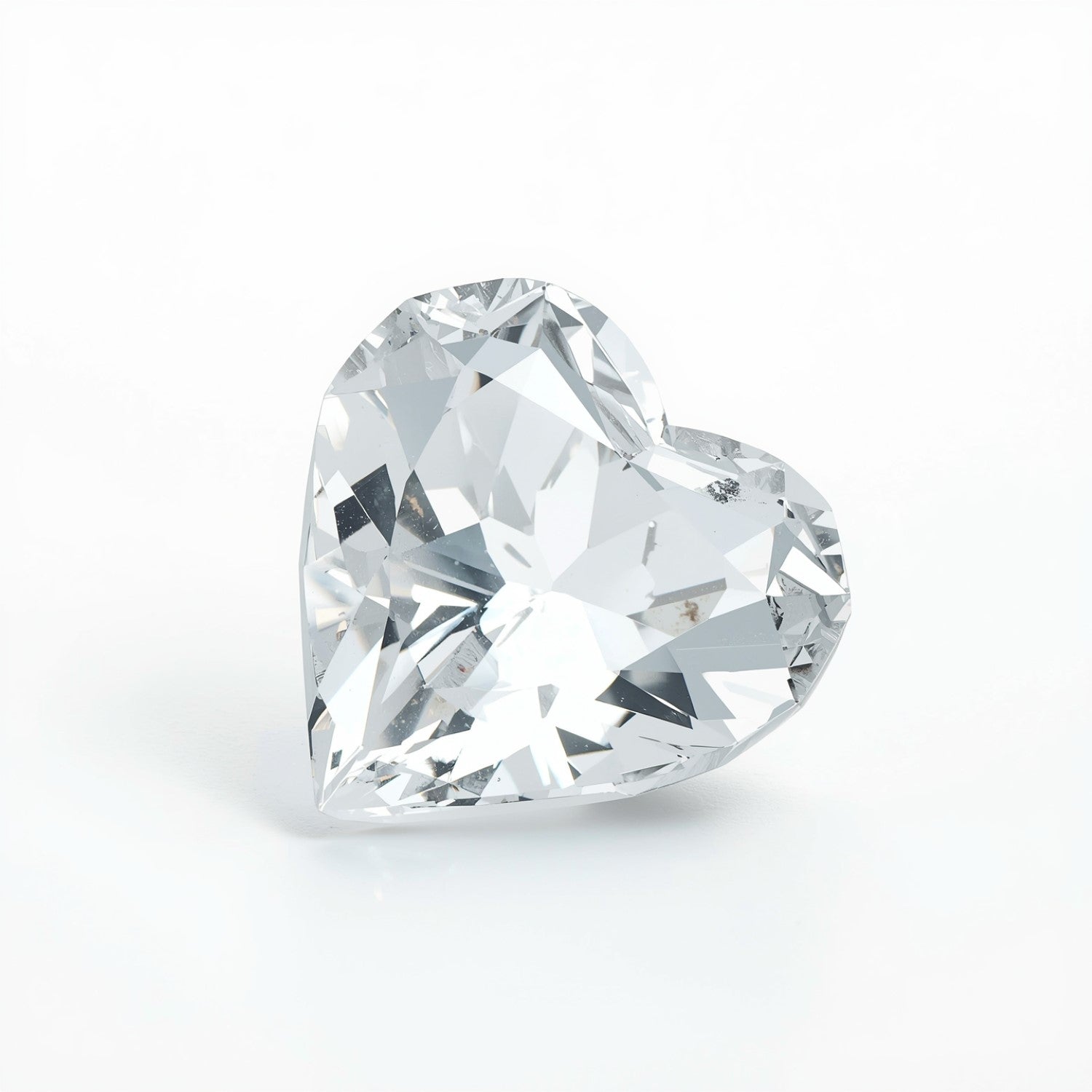 White Topaz 1PC Large 12x12 MM Heart Faceted White High-Quality Semi Precious Loose Gemstones