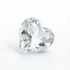 White Topaz 1PC Large 12x12 MM Heart Faceted White High-Quality Semi Precious Loose Gemstones