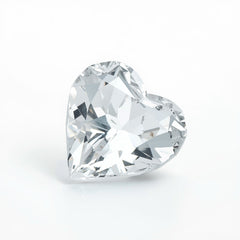 White Topaz 1PC Large 12x12 MM Heart Faceted White High-Quality Semi Precious Loose Gemstones