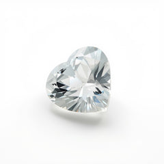 White Topaz 1PC Chunky 13x13 MM Heart Faceted White Natural Semi Precious Gems