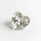 White Topaz 1PC Chunky 14x14 MM Heart Faceted White Genuine Semi Precious Loose Gems