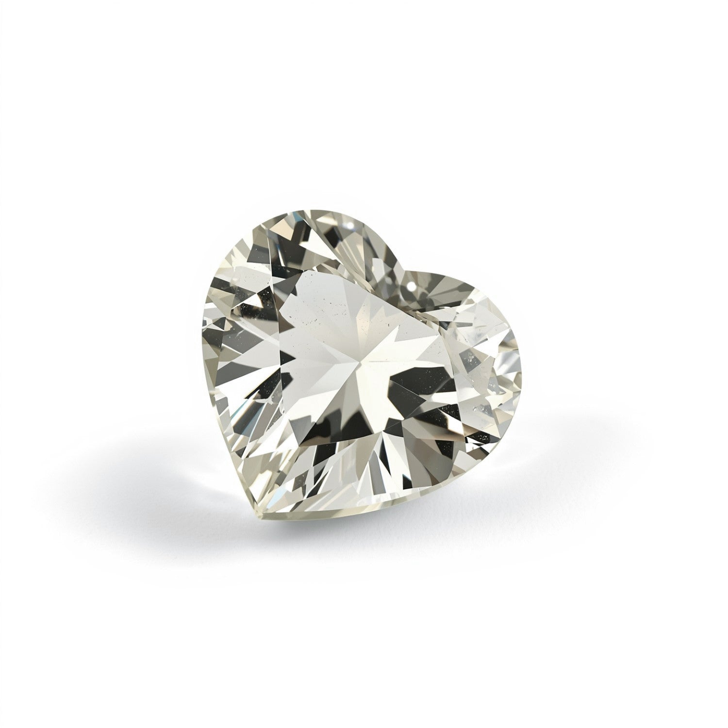 White Topaz 1PC Chunky 15x15 MM Heart Faceted White Superior Semi Precious Loose Gemstone