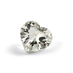 White Topaz 1PC Chunky 15x15 MM Heart Faceted White Superior Semi Precious Loose Gemstone