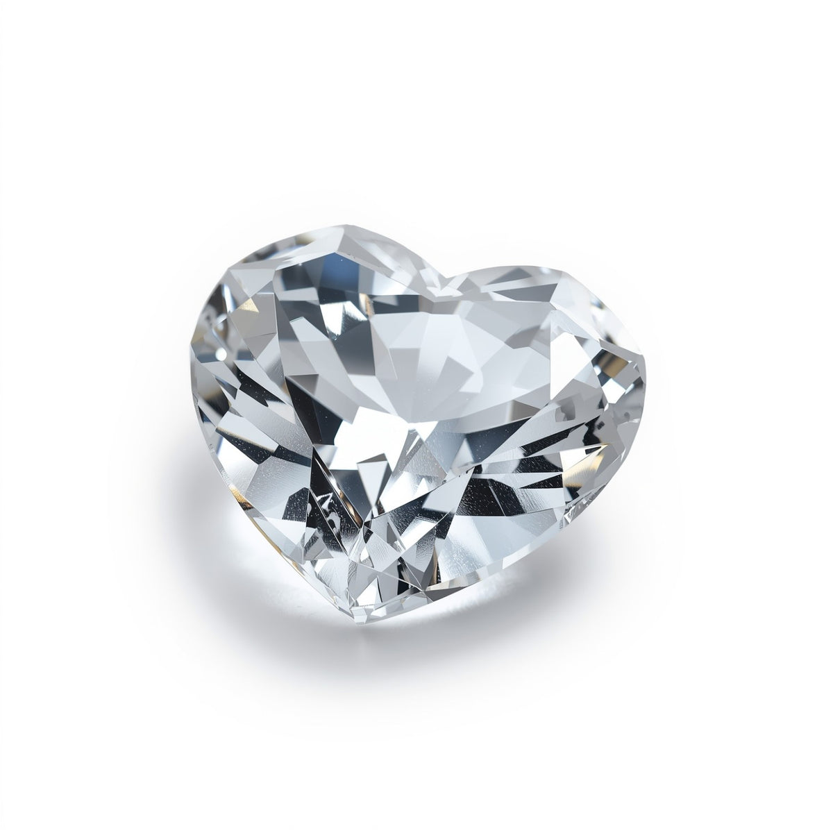 White Topaz 1PC Chunky 16x16 MM Heart Faceted White Pure Semi Precious Loose Gemstones