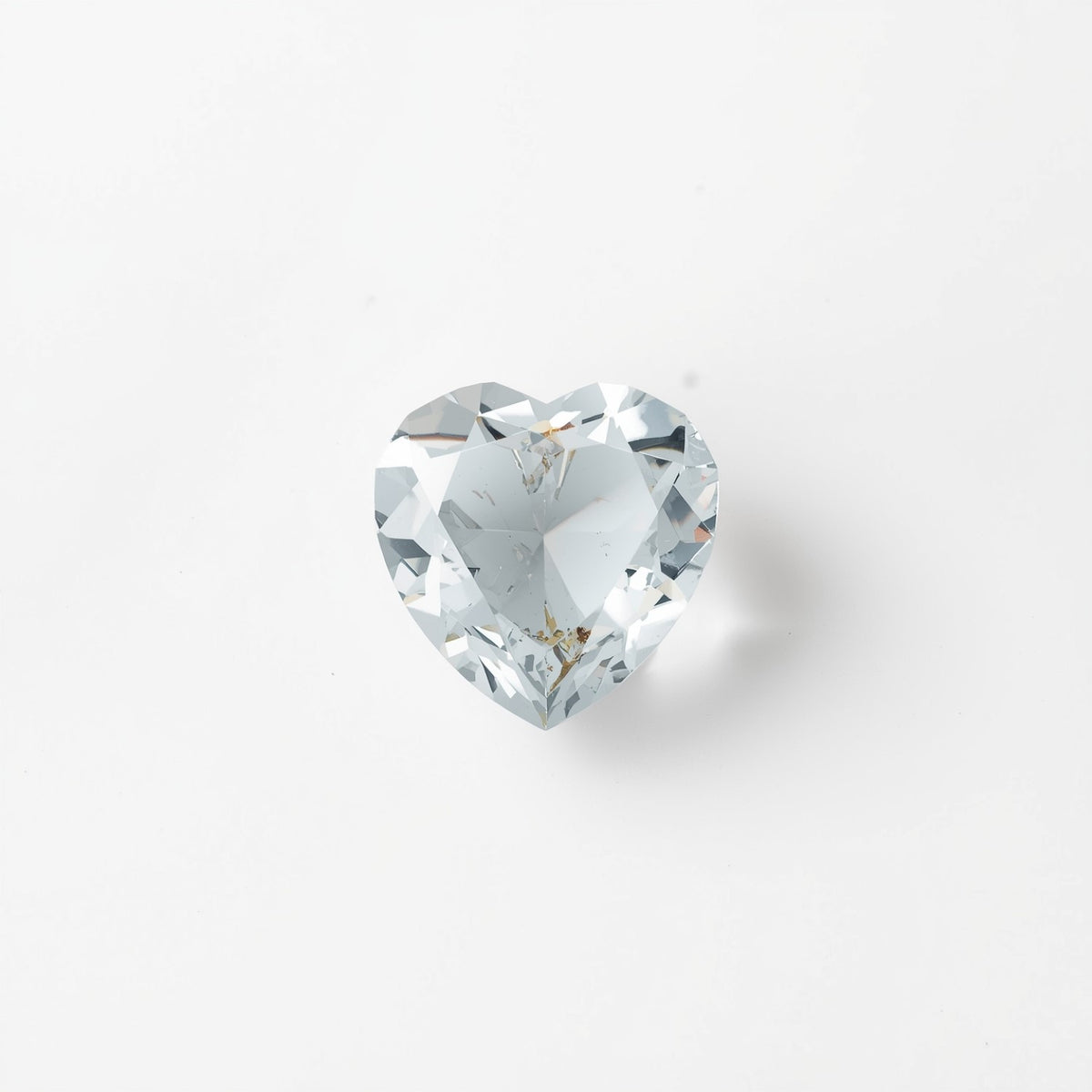 White Topaz 10PC Tiny 3x3 MM Heart Faceted White Fiery Semi Precious Loose Gemstone