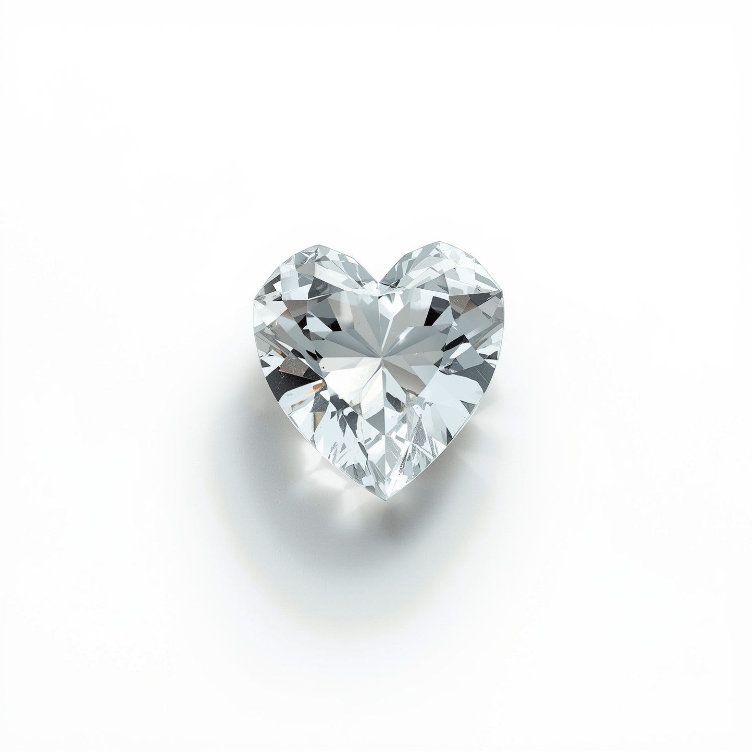 White Topaz 1PC Tiny 5x5 MM Heart Faceted White Sparkling Semi Precious Gems