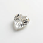 White Topaz 1PC Small 8x8 MM Heart Faceted White Luster Semi Precious Loose Gemstones