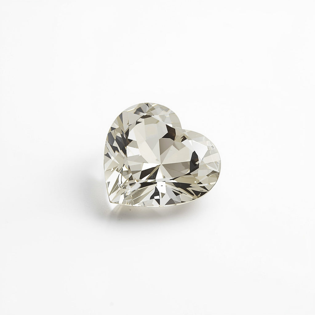 White Topaz 1PC Small 8x8 MM Heart Faceted White Luster Semi Precious Loose Gemstones