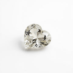 White Topaz 1PC Small 8x8 MM Heart Faceted White Luster Semi Precious Loose Gemstones