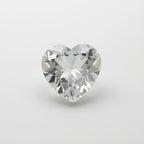White Topaz 1PC Medium 9x9 MM Heart Faceted White Lustrous Semi Precious Gems