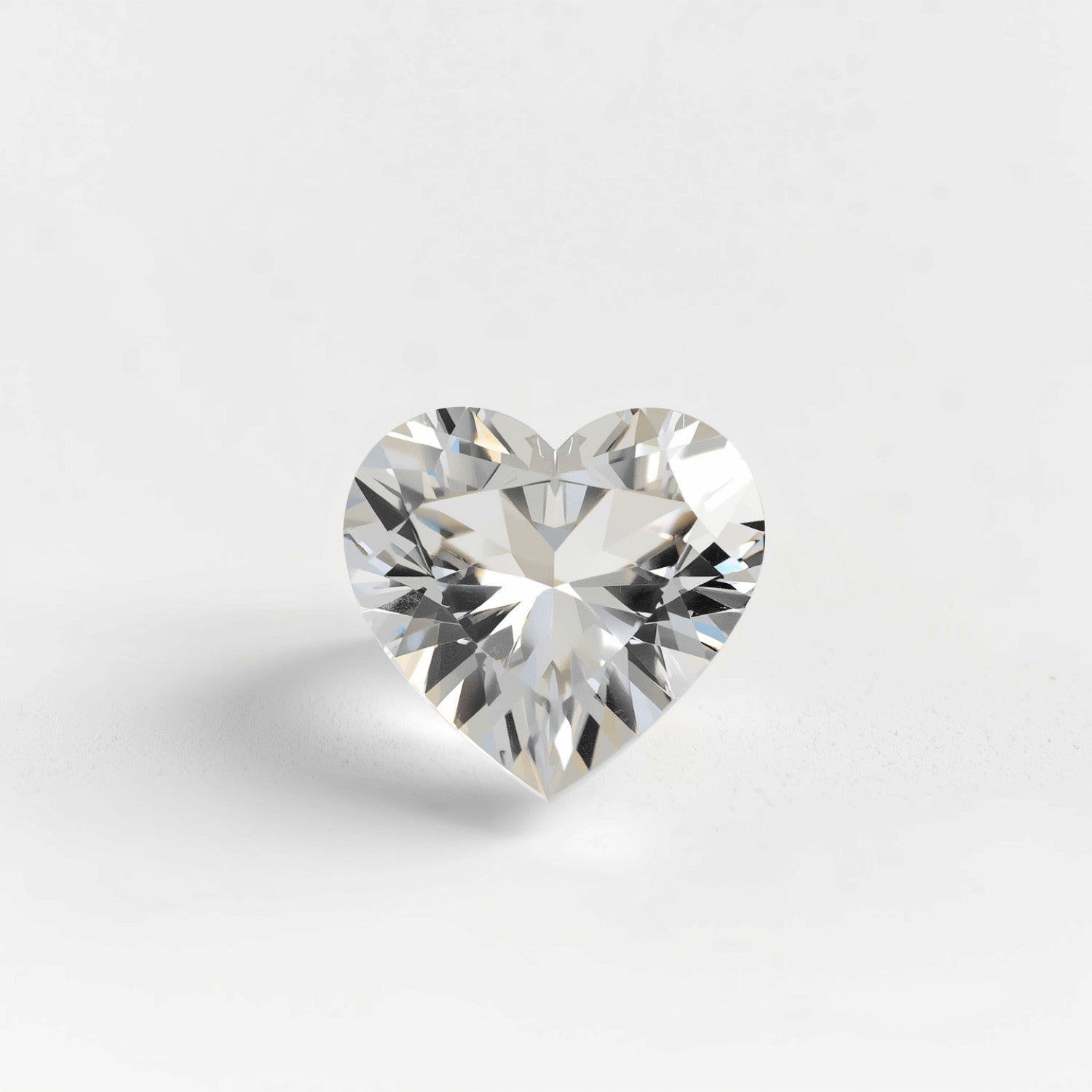 White Topaz 1PC Medium 9x9 MM Heart Faceted White Lustrous Semi Precious Gems