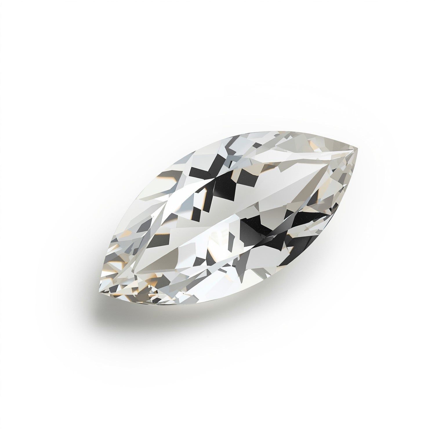 White Topaz 1PC Chunky 10x20 MM Marquise Faceted White High-Quality Semi Precious Loose Gems Huvudsaklig produktbild