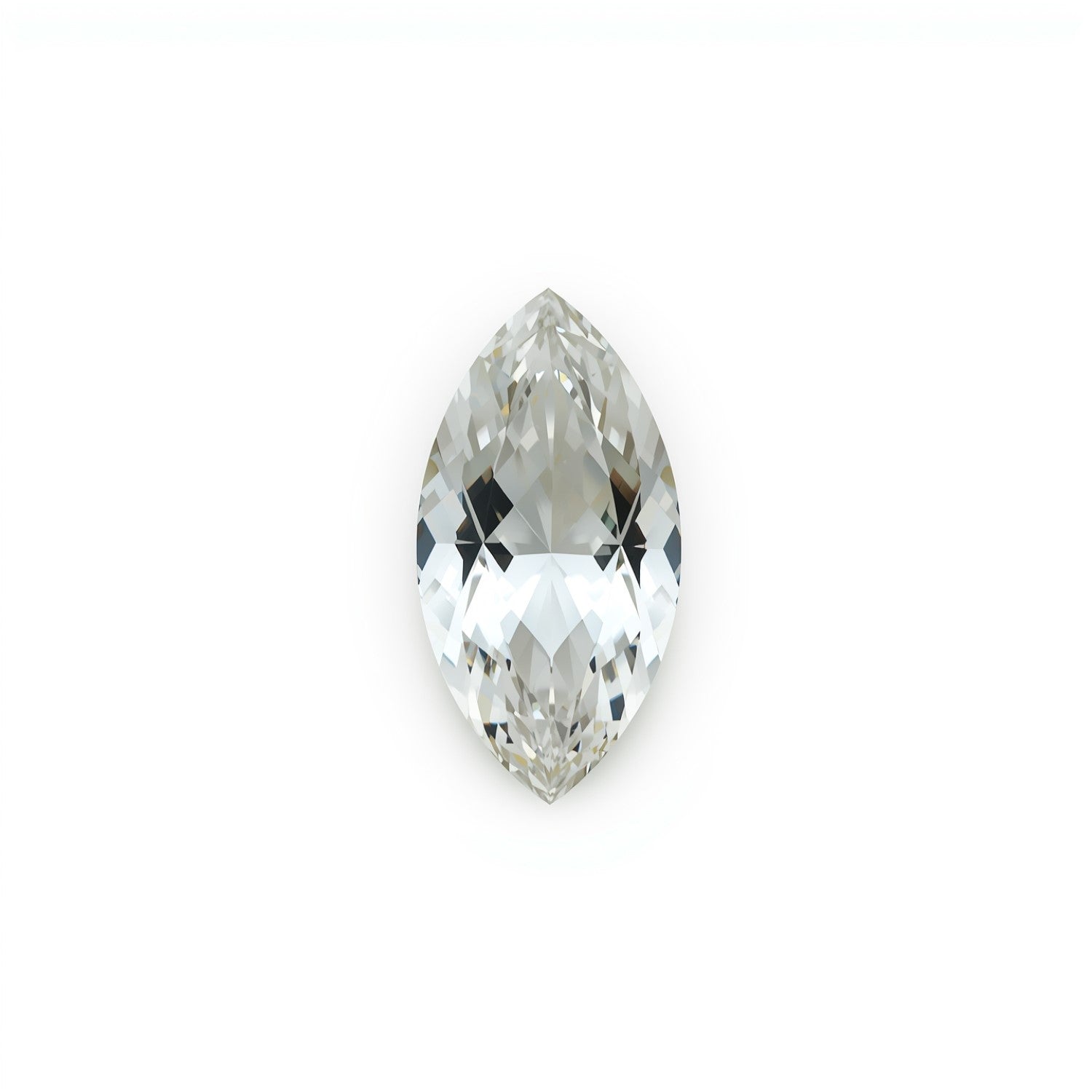 White Topaz 1PC Small 5x10 MM Marquise Faceted White Luster Semi Precious Loose Gems Image principale du produit