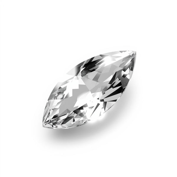 White Topaz 1PC Small 5x10 MM Marquise Faceted White Luster Semi Precious Loose Gems
