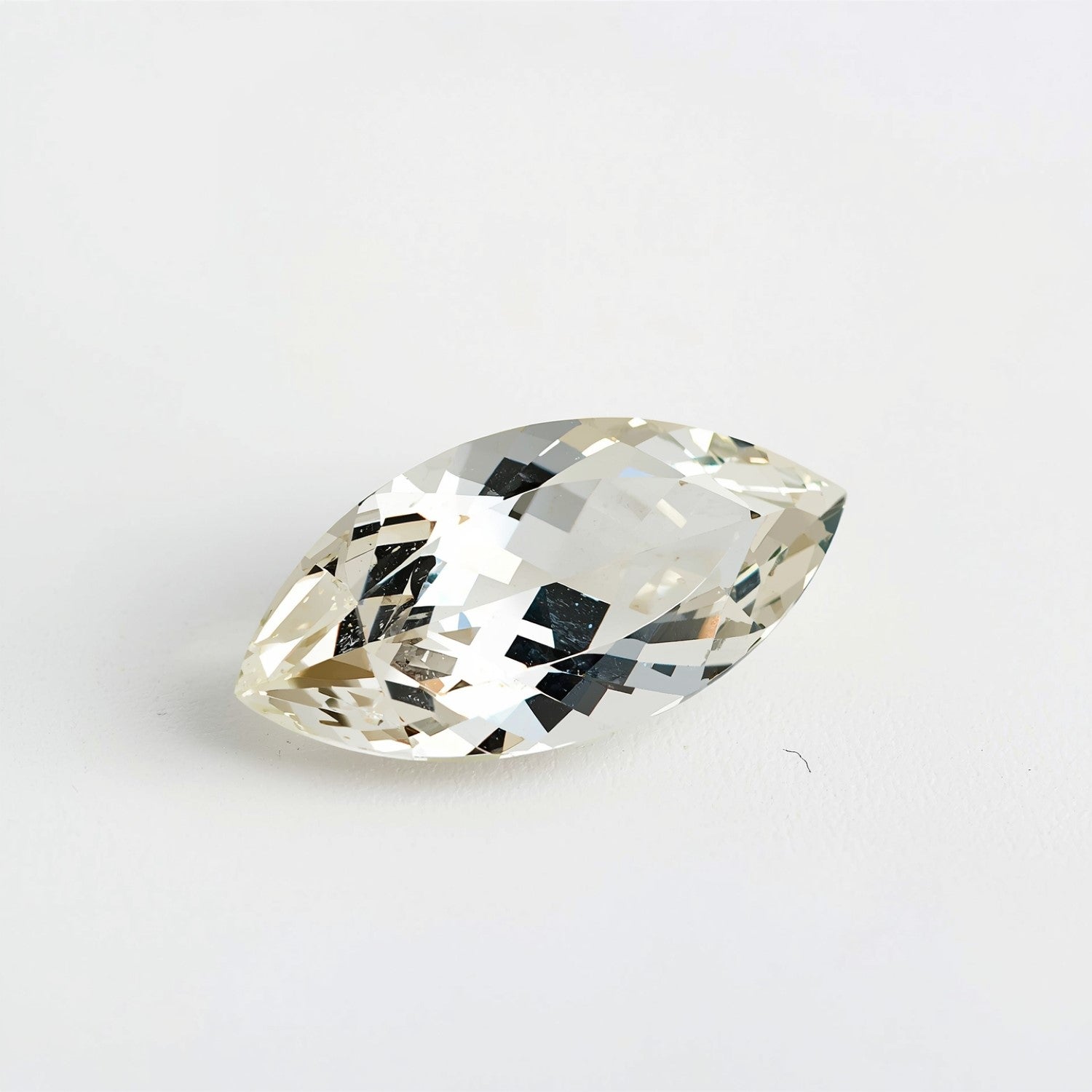 White Topaz 1PC Medium 7x14 MM Marquise Faceted White Shine Semi Precious Loose Gemstones Secondary image