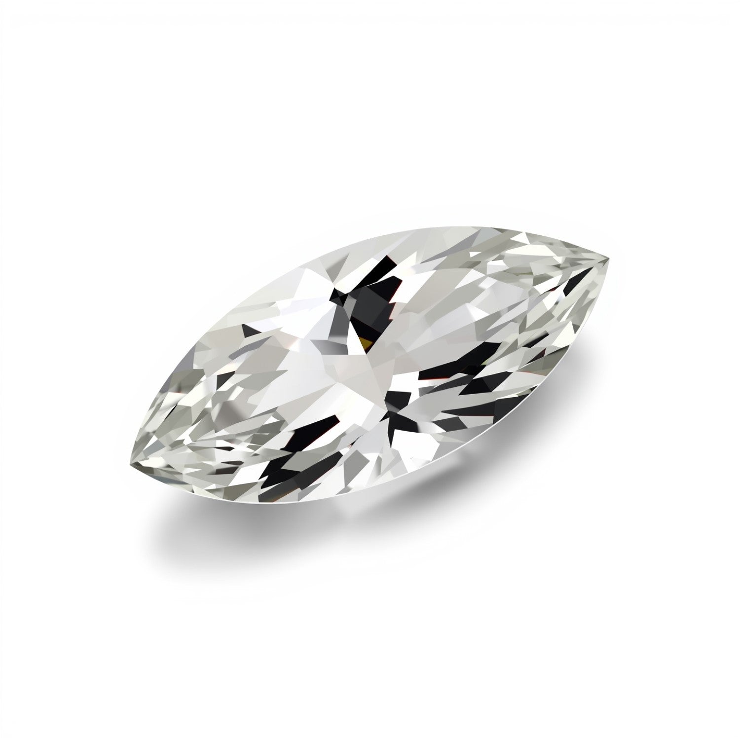 White Topaz 1PC Large 8x16 MM Marquise Faceted White Fine Semi Precious Gems Huvudsaklig produktbild