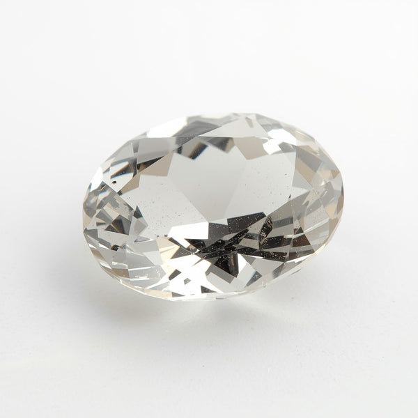 White Topaz 1PC Large 10x12 MM Oval Faceted White Polished Semi Precious Loose Gemstones