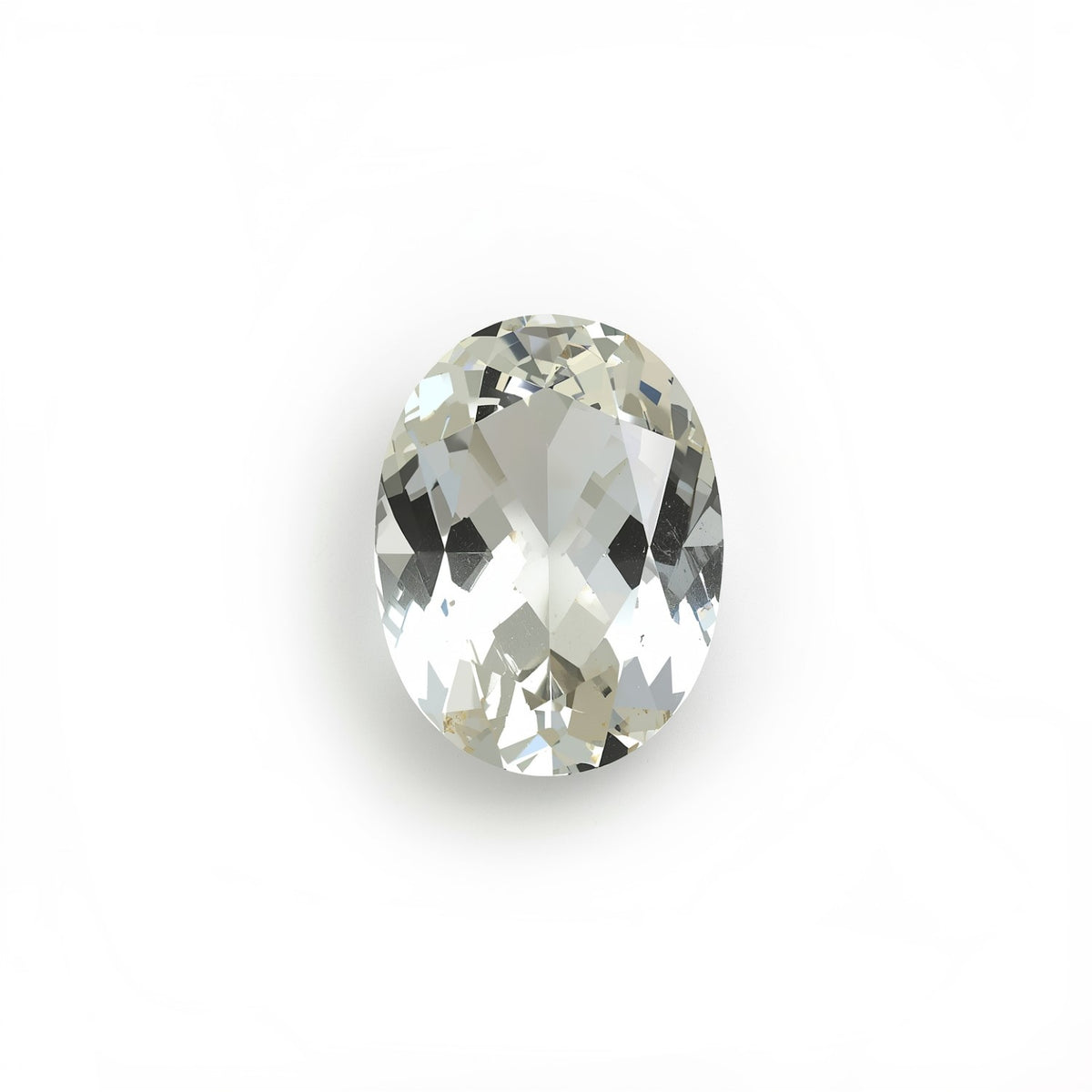 White Topaz 1PC Chunky 12x16 MM Oval Faceted White Luster Semi Precious Loose Gems