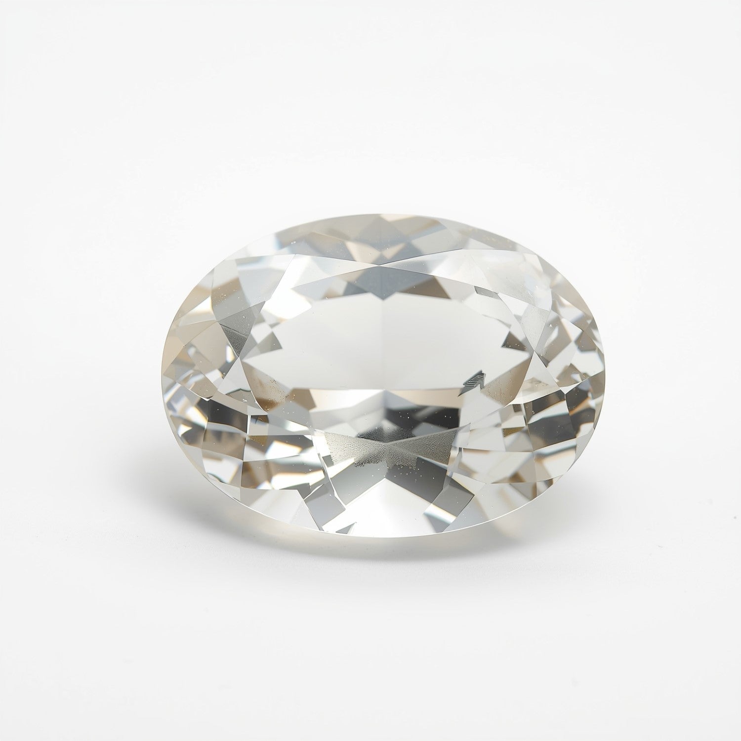 White Topaz 1PC Chunky 13x18 MM Oval Faceted White Lustrous Semi Precious Loose Gemstone