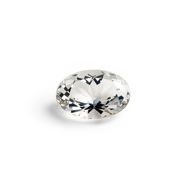 White Topaz 1PC Tiny 4x6 MM Oval Faceted White Fine Semi Precious Loose Gemstone