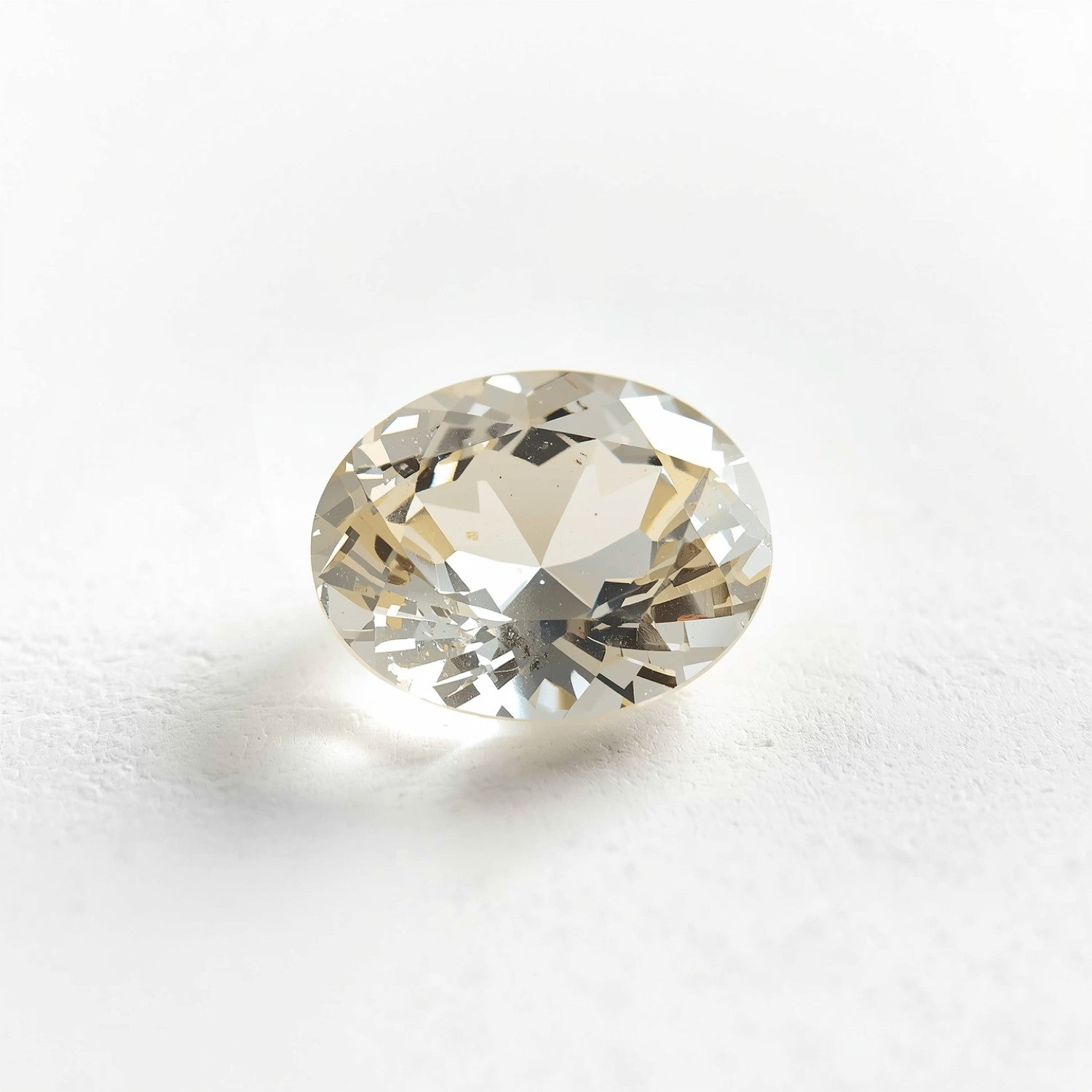 White Topaz 1PC Tiny 4x6 MM Oval Faceted White Fine Semi Precious Loose Gemstone