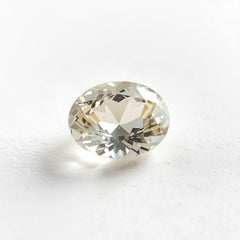 White Topaz 1PC Tiny 4x6 MM Oval Faceted White Fine Semi Precious Loose Gemstone
