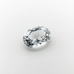 White Topaz 1PC Small 6x8 MM Oval Faceted White Natural Semi Precious Gems