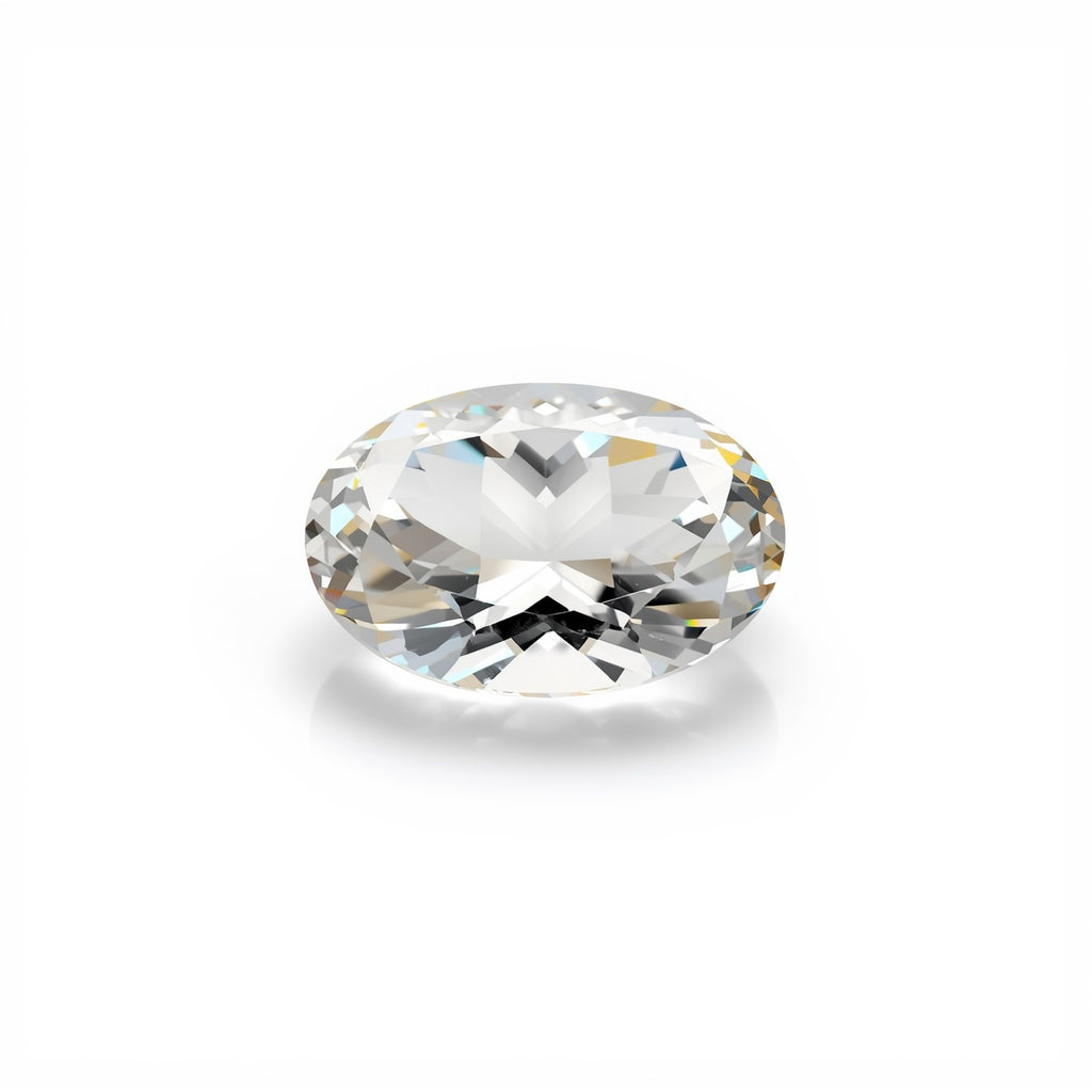 White Topaz 1PC Small 6x9 MM Oval Faceted White Genuine Semi Precious Loose Gems