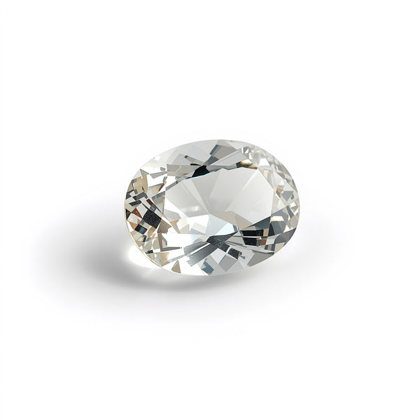 White Topaz 1PC Medium 7x10 MM Oval Faceted White Pure Semi Precious Loose Gemstones