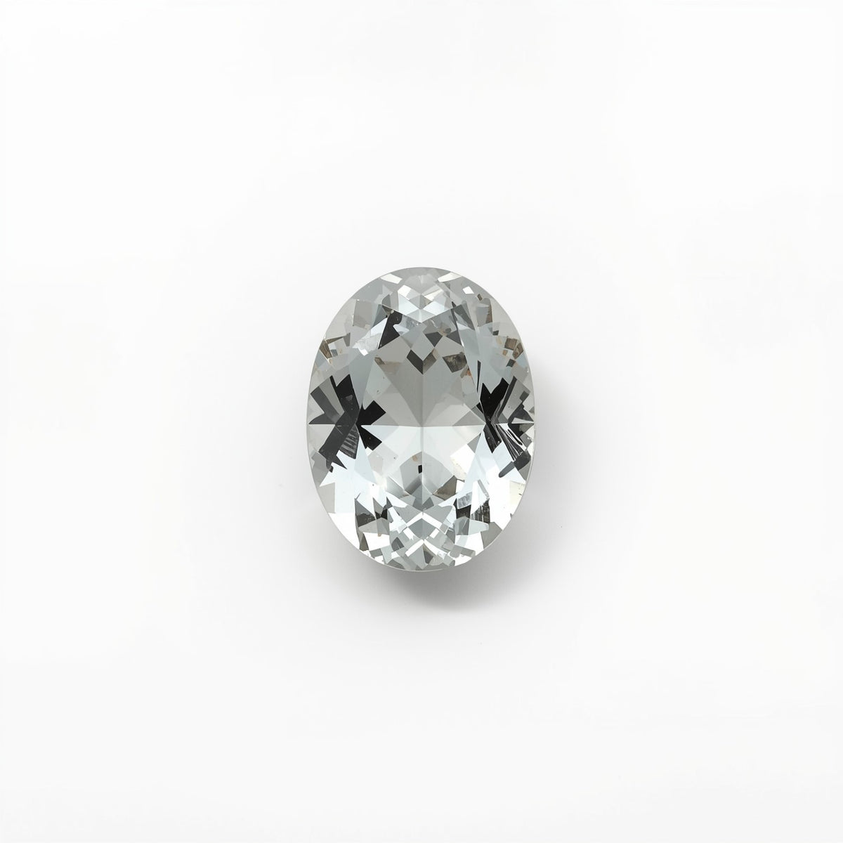 White Topaz 1PC Small 7x9 MM Oval Faceted White Superior Semi Precious Loose Gemstone